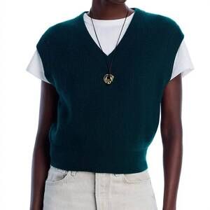 NEW GUEST IN RESIDENCE cashmere ribbed vest in holly